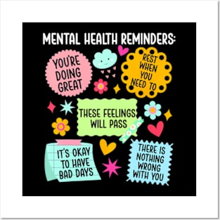 Mental Health Reminders Mental Health Awareness Month Posters and Art